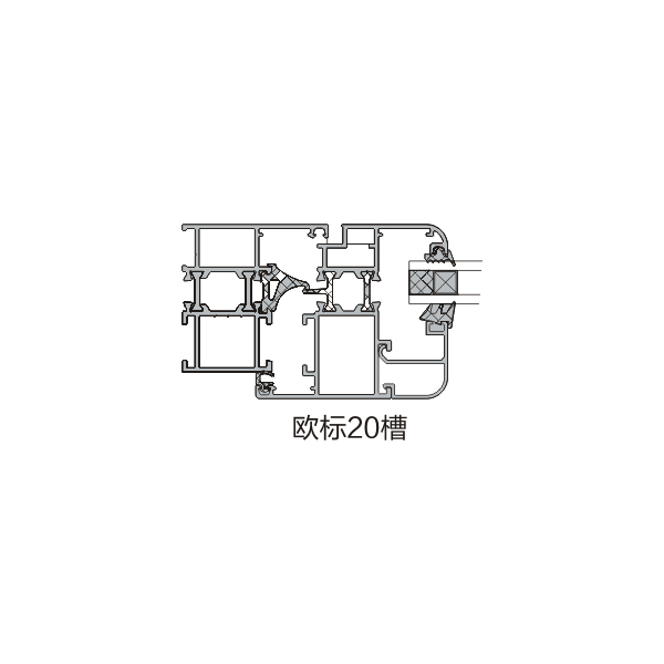 歐標C槽口內開兩點鎖系統